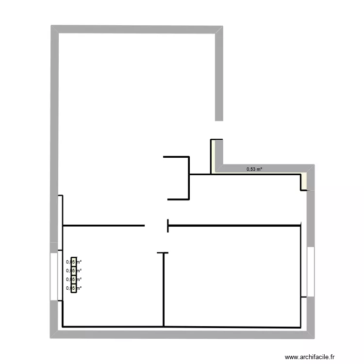 plan achifacil. Plan de 5  et 1 m²