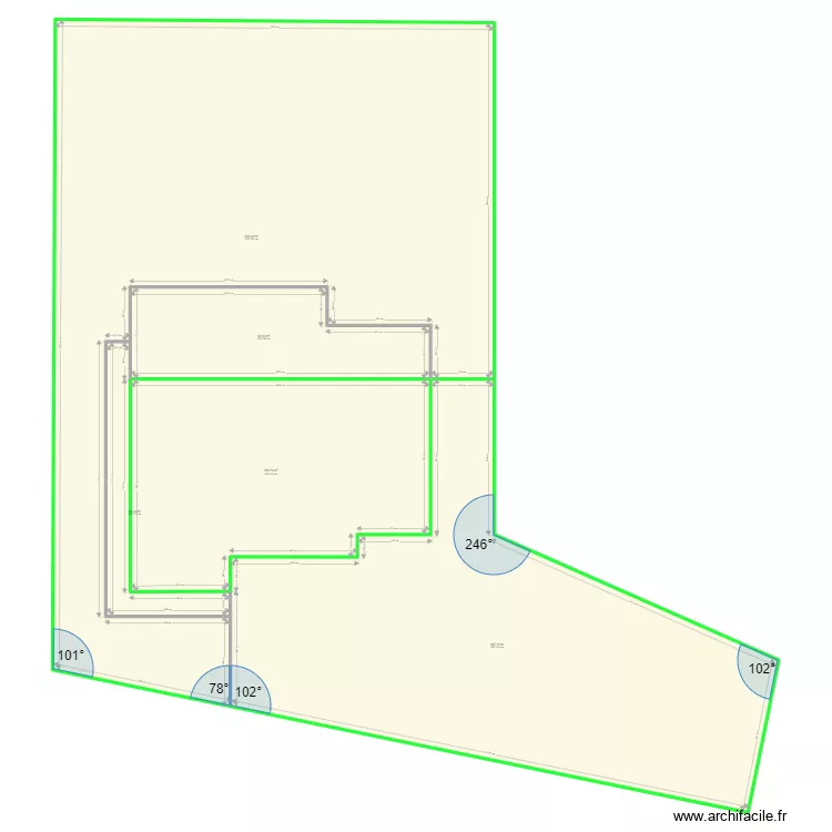 pargny les reims. Plan de 5  et 950 m²