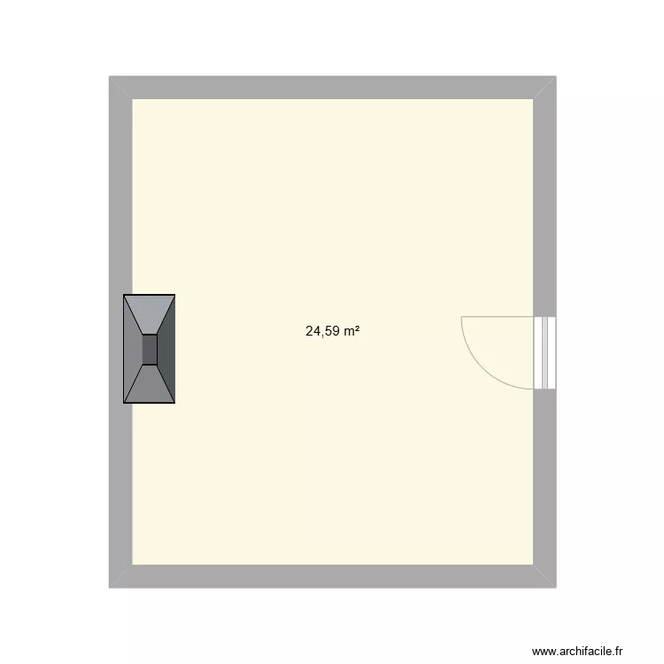 Pi&egrave;ce sud 200325. Plan de 