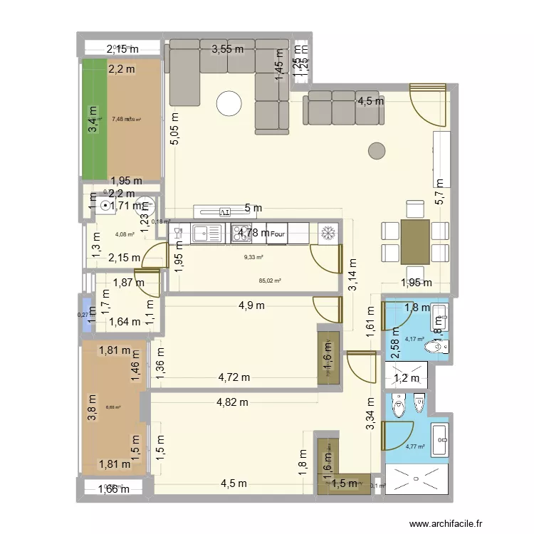 Prestigia Le Lac:. Plan de 15 Pièces et 119 m² Prestigia Le Lac:. Plan de 15 Pièces et 119 m²