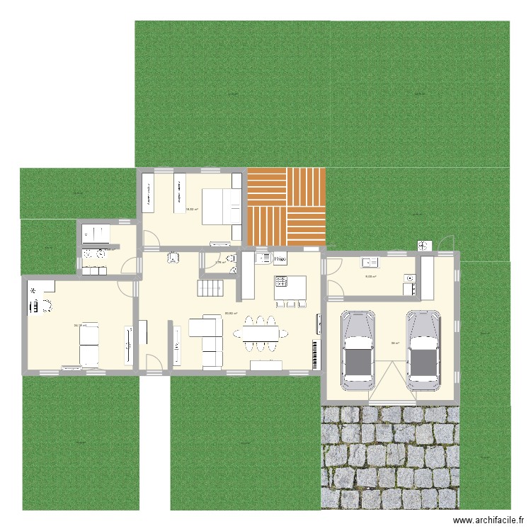 Maison Camille&Nico. Plan de 7 pièces et 147 m2