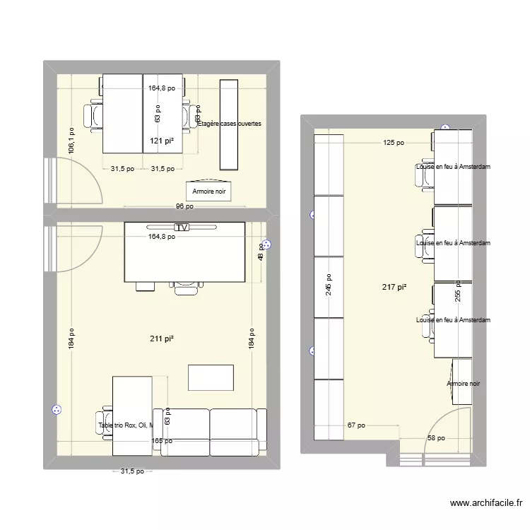 1500 - Salles I/O, Support, Online. Plan de 3 et 51 m² 1500 - Salles I/O, Support, Online. Plan de 3 et 51 m²