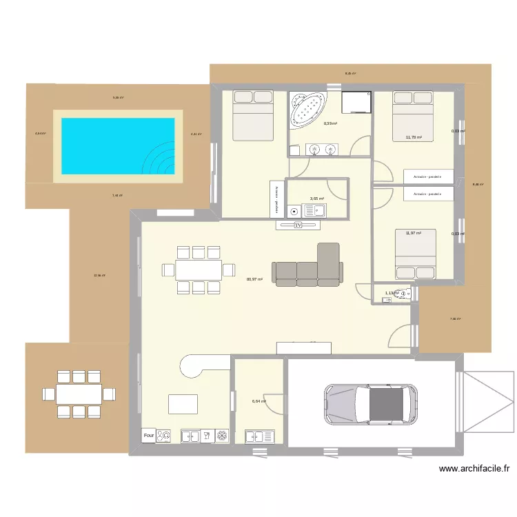 maison. Plan de 9 et 125 m² maison. Plan de 9 et 125 m²