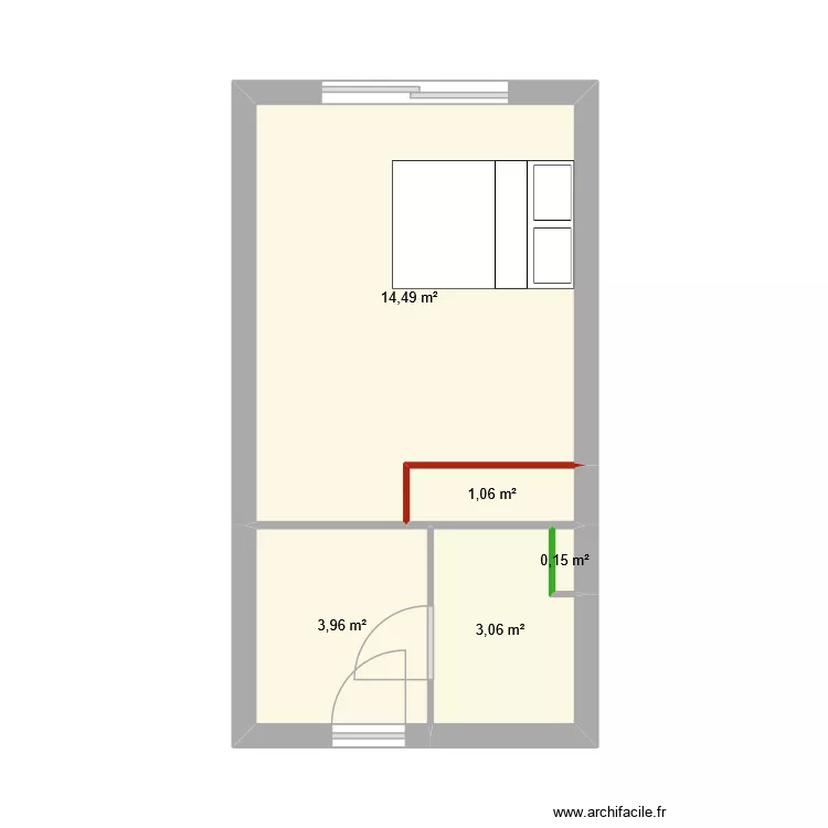 Pornichet aménagement. Plan de 5 et 23 m² Pornichet aménagement. Plan de 5 et 23 m²