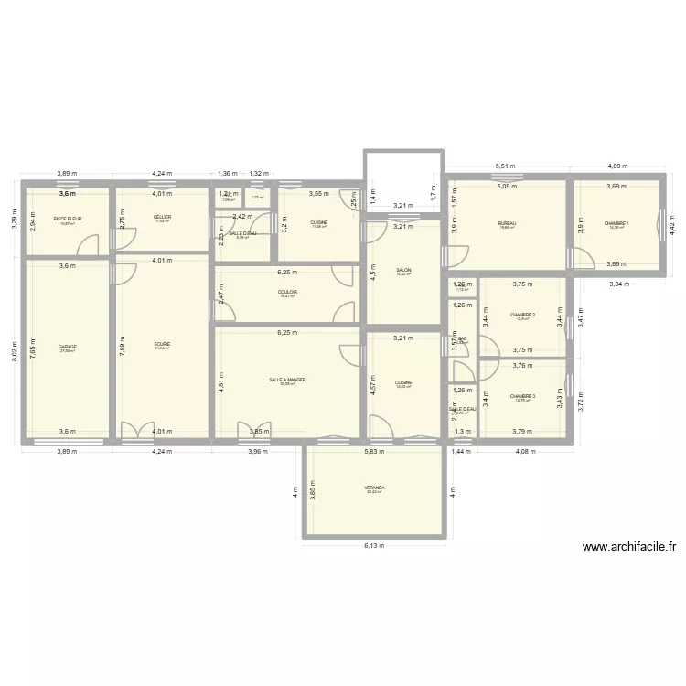 Maison Le rivaud. Plan de 20 et 265 m² Maison Le rivaud. Plan de 20 et 265 m²
