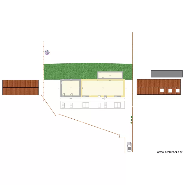 projet 1. Plan de 3  et 159 m²