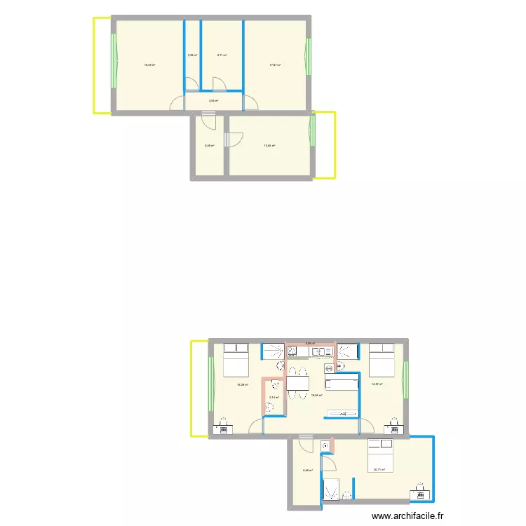 vue en plan existant AV henri . Plan de vue en plan existant AV henri . Plan de