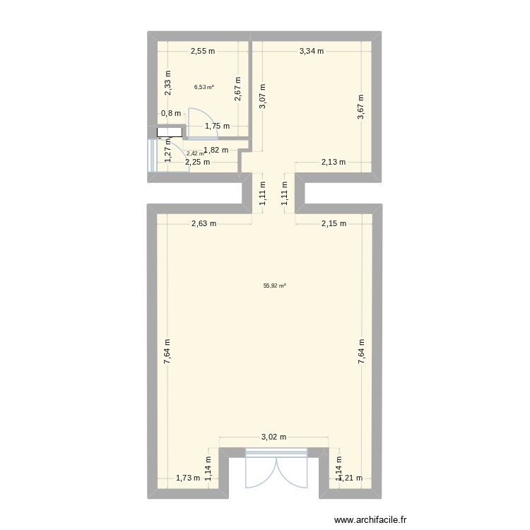 R+0. Plan de 0 pièce et 0 m2