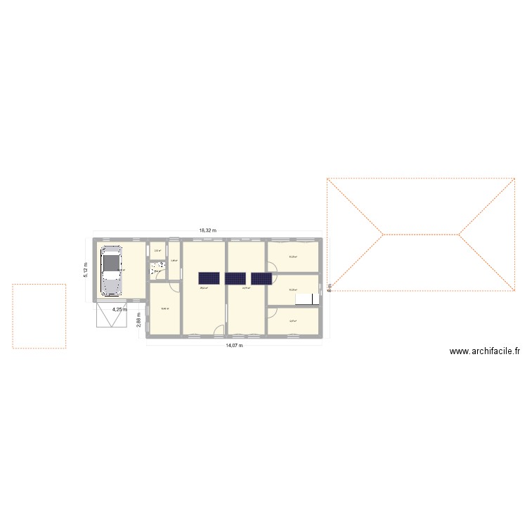 plan de la grint maison. Plan de 10 pièces et 115 m2