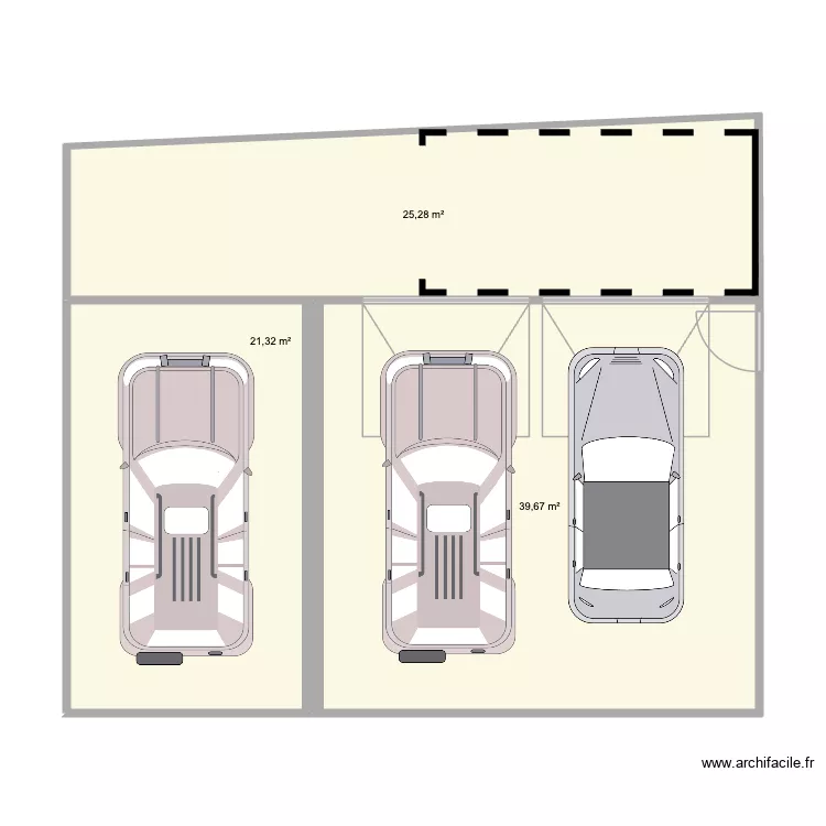 Parking. Plan de 3 et 86 m² Parking. Plan de 3 et 86 m²