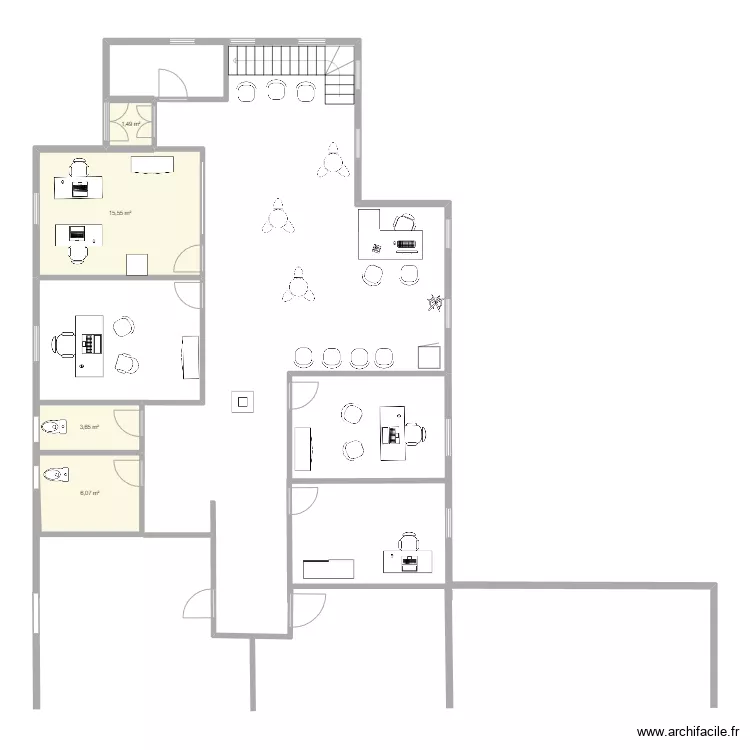 locaux accueil. Plan de 