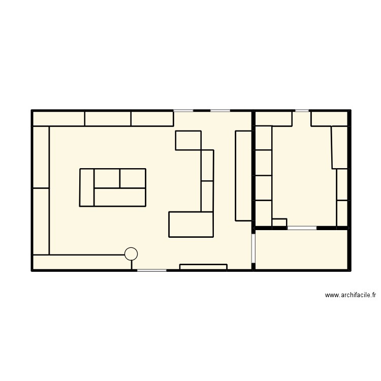Lucie avant. Plan de 25 pièces et 53 m2
