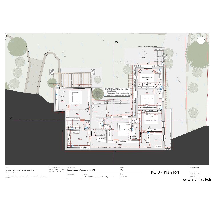 PLAN PLOMBERIE RDJ. Plan de 0 pièce et 0 m2