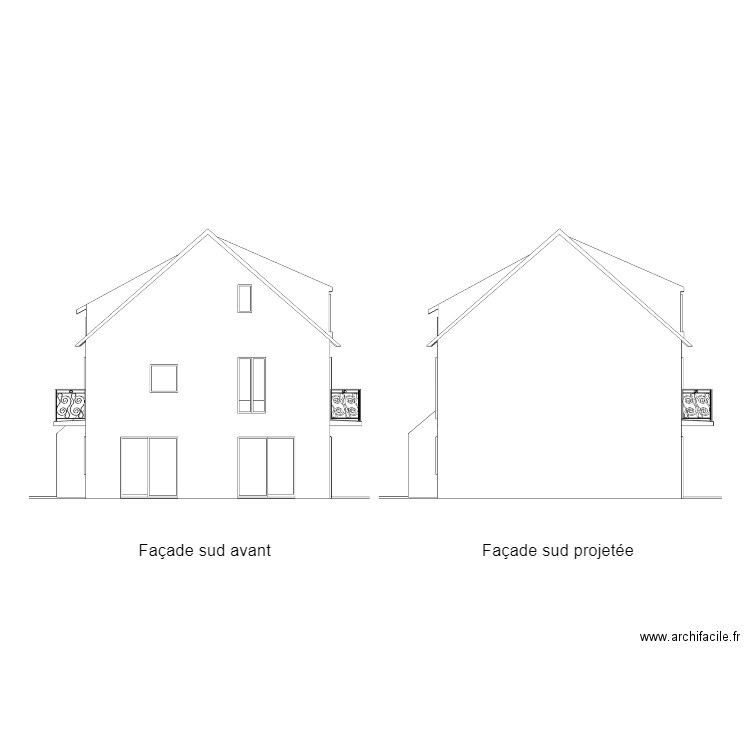 pignon-sud. Plan de 0 pièce et 0 m2