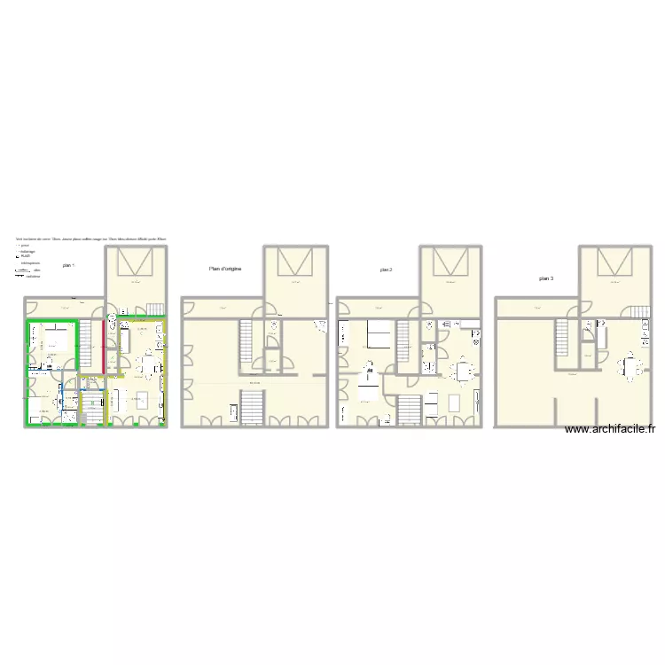 Yvetot 4 RDC. Plan de 35  et 411 m²