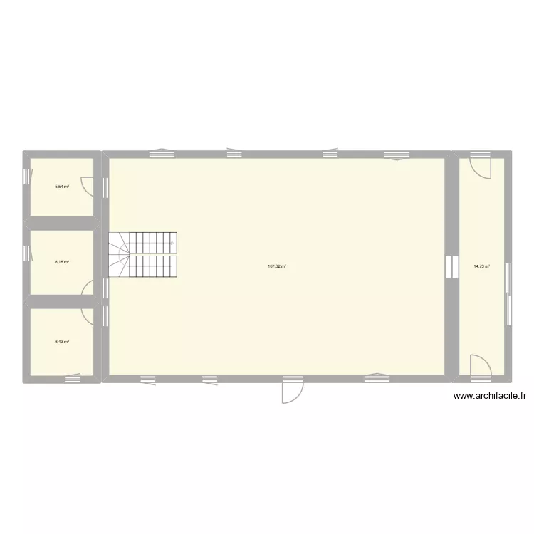 Maison rdc. Plan de 5  et 140 m²