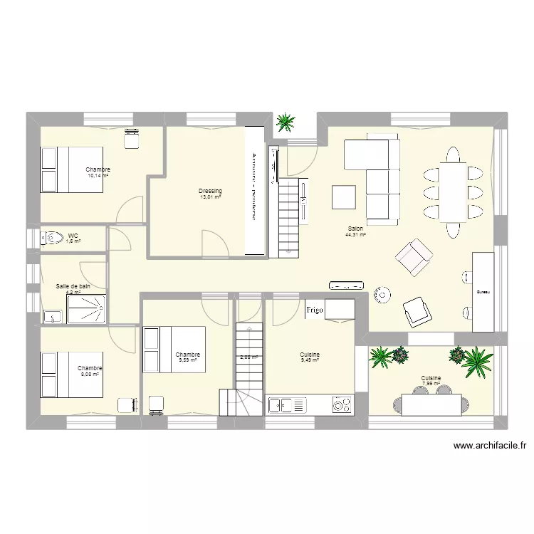 Essai Pierre. Plan de 