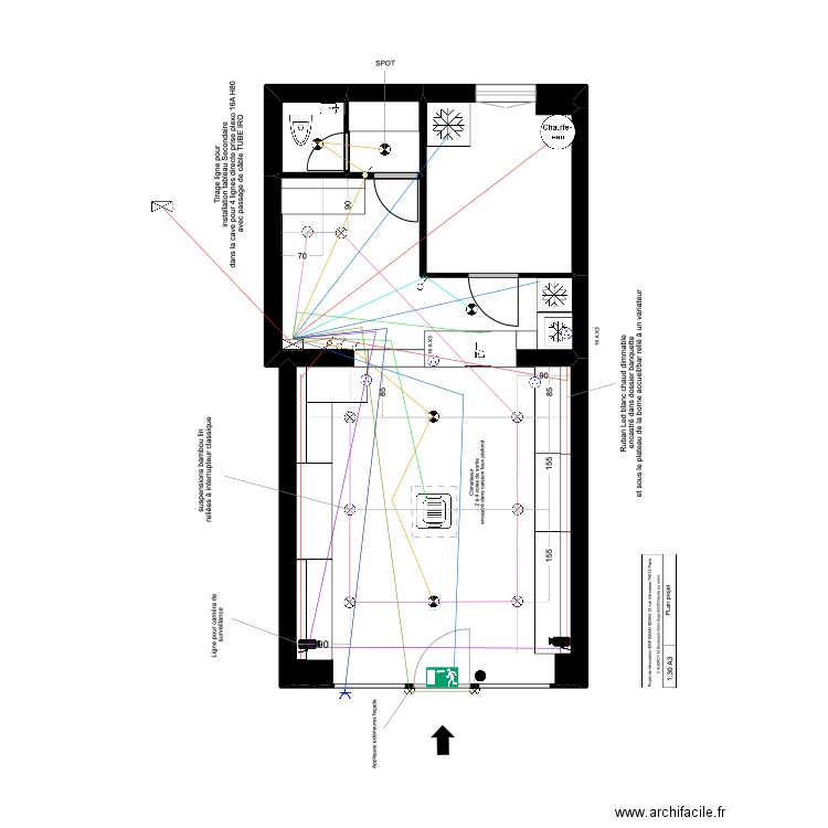 BAAN ISSAN ÉLECTRICITÉ. Plan de 5 pièces et 44 m2