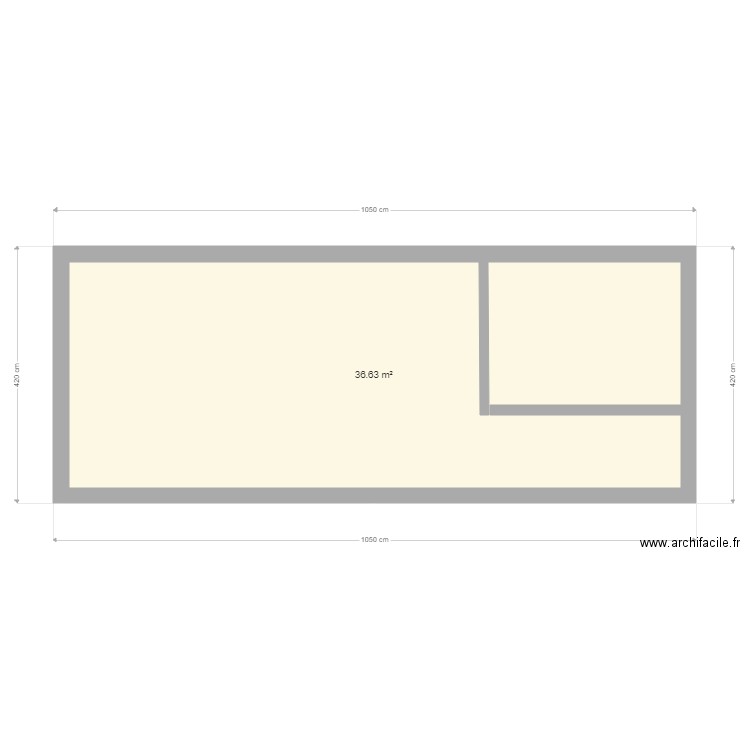 Fond garage Marx Dormoy. Plan de 1 pièce et 37 m2