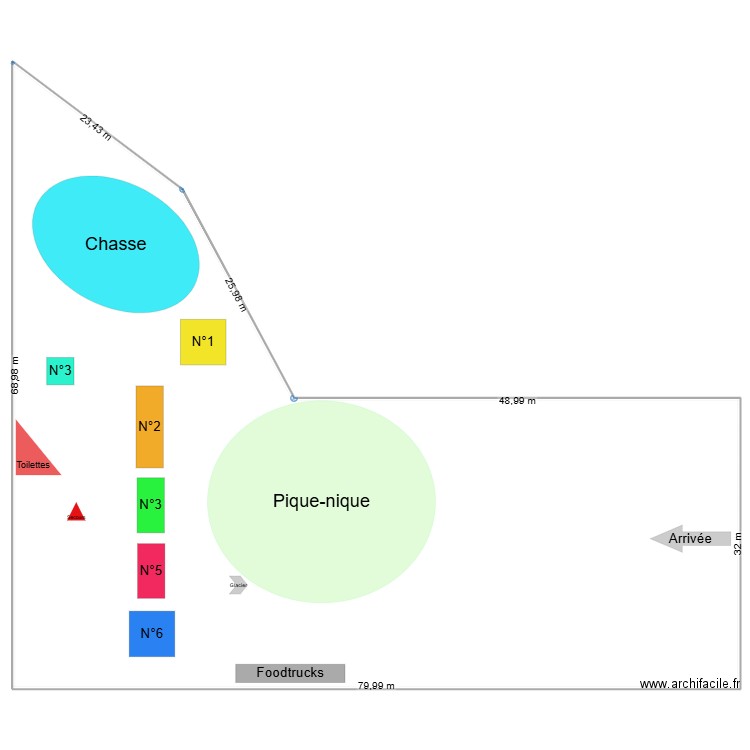 chasse aux oeufs 2025 V3. Plan de 1 pièce et -1034 m2