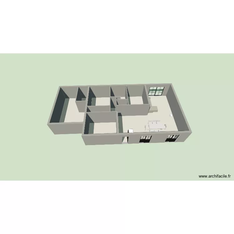 Maison. Plan de 10 Pièces et 129 m² Maison. Plan de 10 Pièces et 129 m²