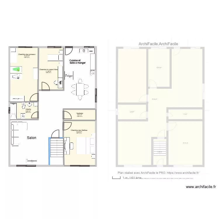 PlanningNewBis. Plan de 5  et 52 m²