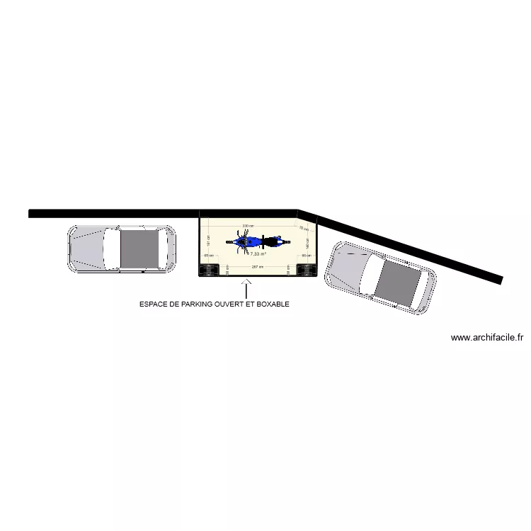 petit parking. Plan de 