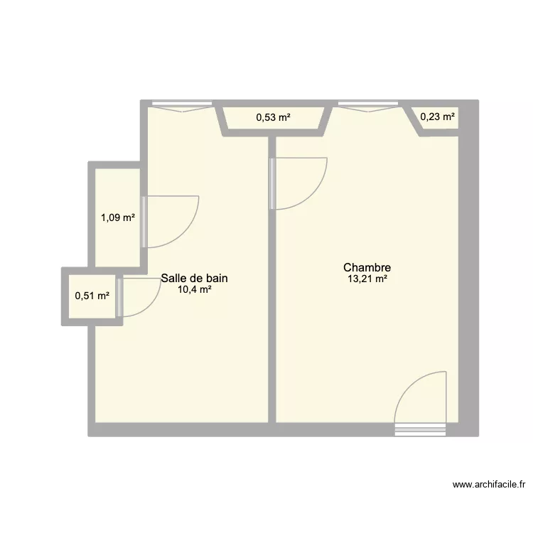 Projet Bastia. Plan de 6 pièces et 26 m²