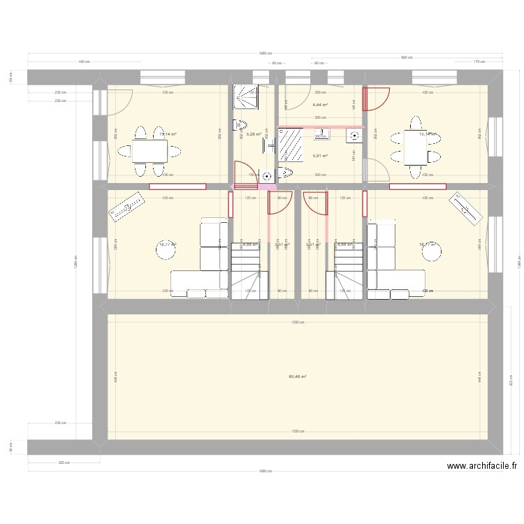 20240313 Projet Rénovation Mury MODIF TEST. Plan de 0 pièce et 0 m2