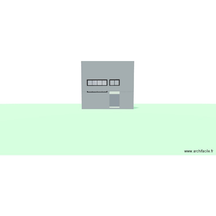 Mur cuisine 2. Plan de 2 pièces et 17 m2