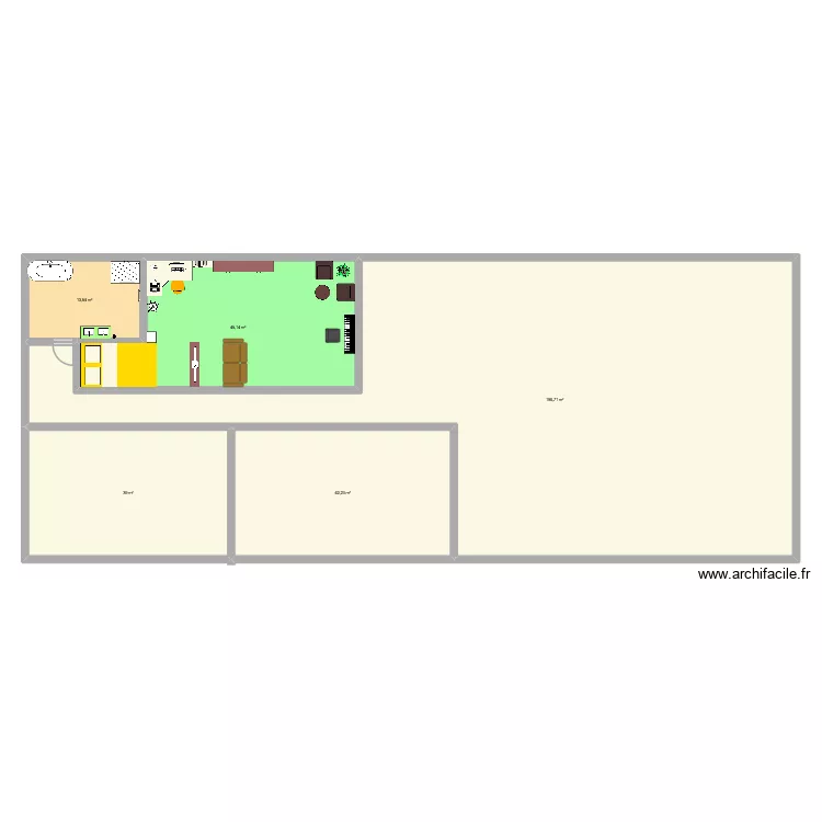 maxence. Plan de 5  et 337 m²