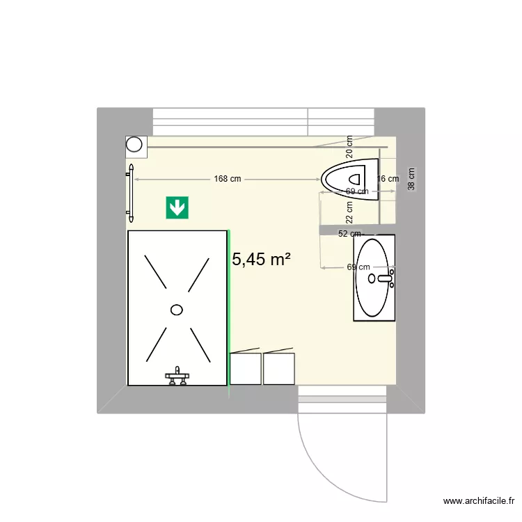 jolan bk. Plan de 1  et 5 m²