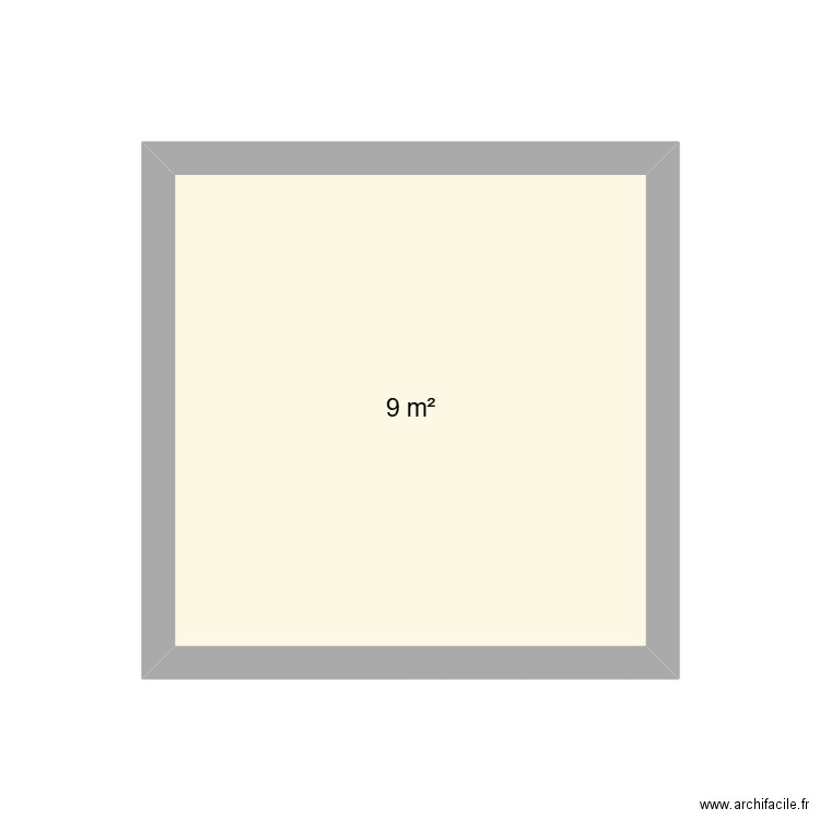 garage. Plan de 1 pièce et 9 m2