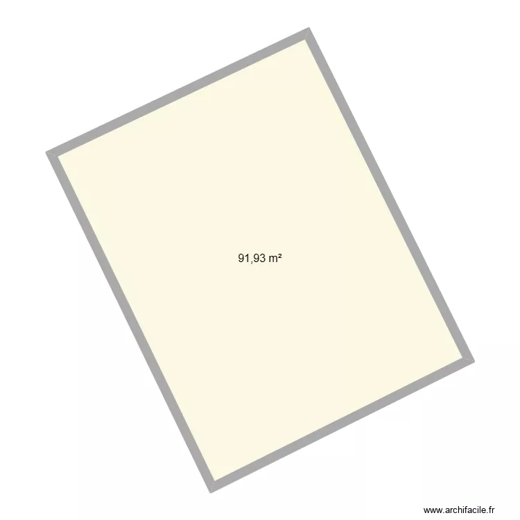 1er etage. Plan de 1  et 92 m²