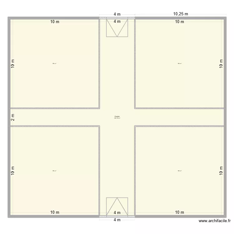 Kouri. Plan de 5  et 512 m²