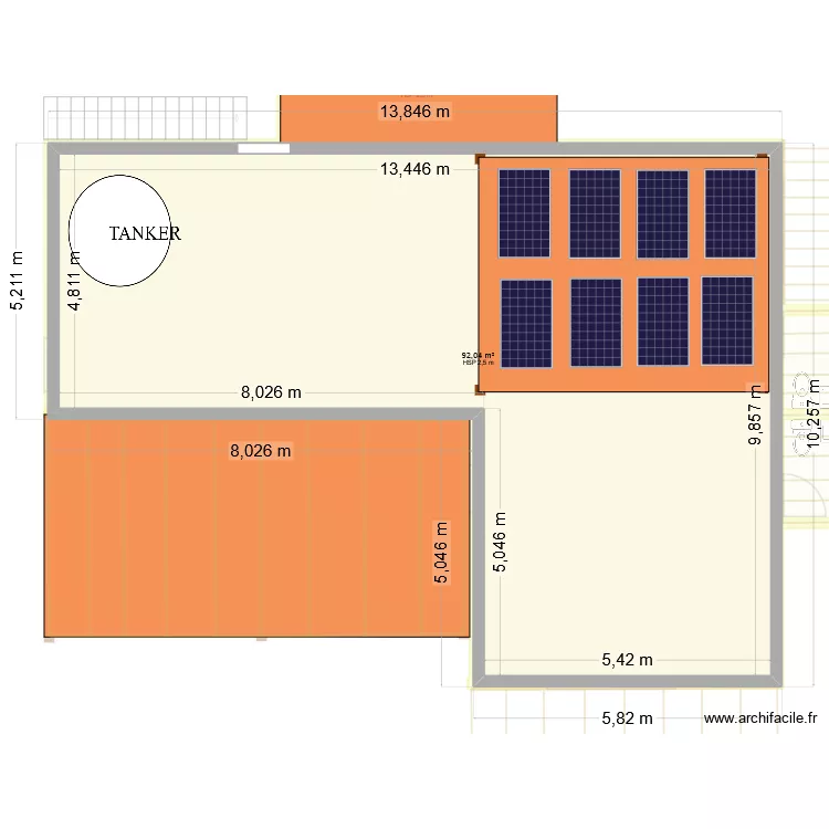 DEUXIEME MAISON. Plan de 7  et 201 m²