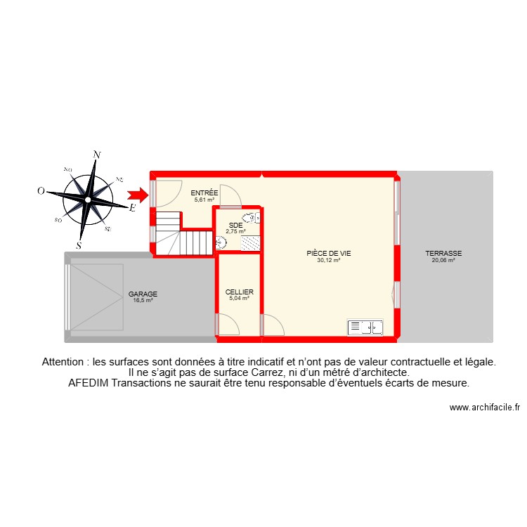 BI 23632-. Plan de 15 pièces et 135 m2
