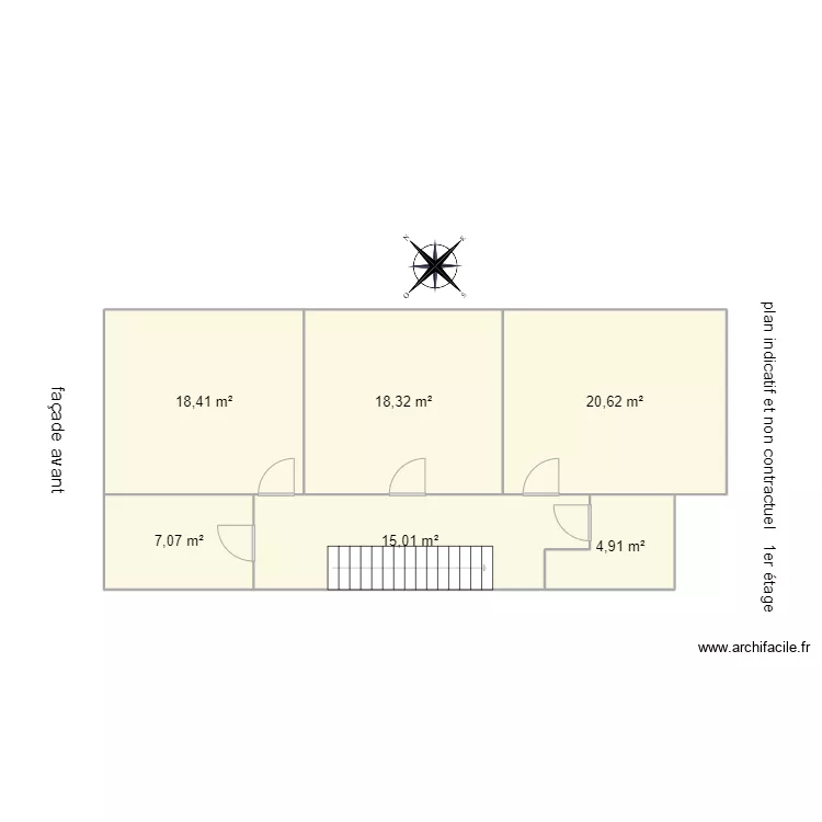 collard 1er &eacute;tage. Plan de 