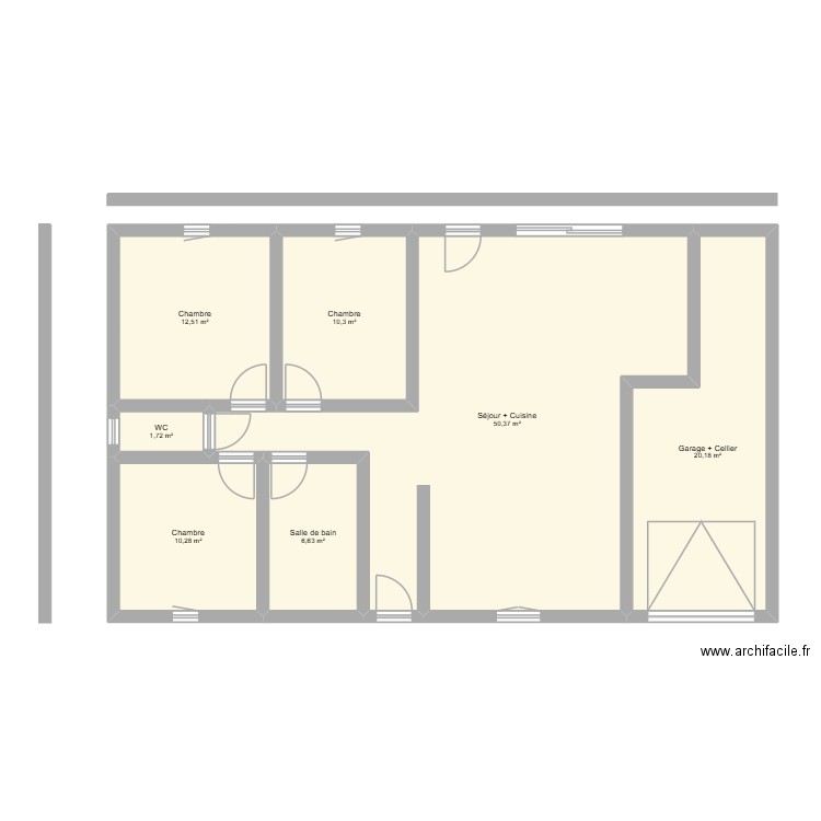 MAISON 2. Plan de 7 pièces et 112 m2