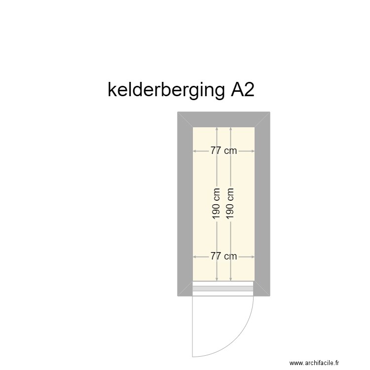 zeedijk 190 berging A2. Plan de 1 pièce et 1 m2