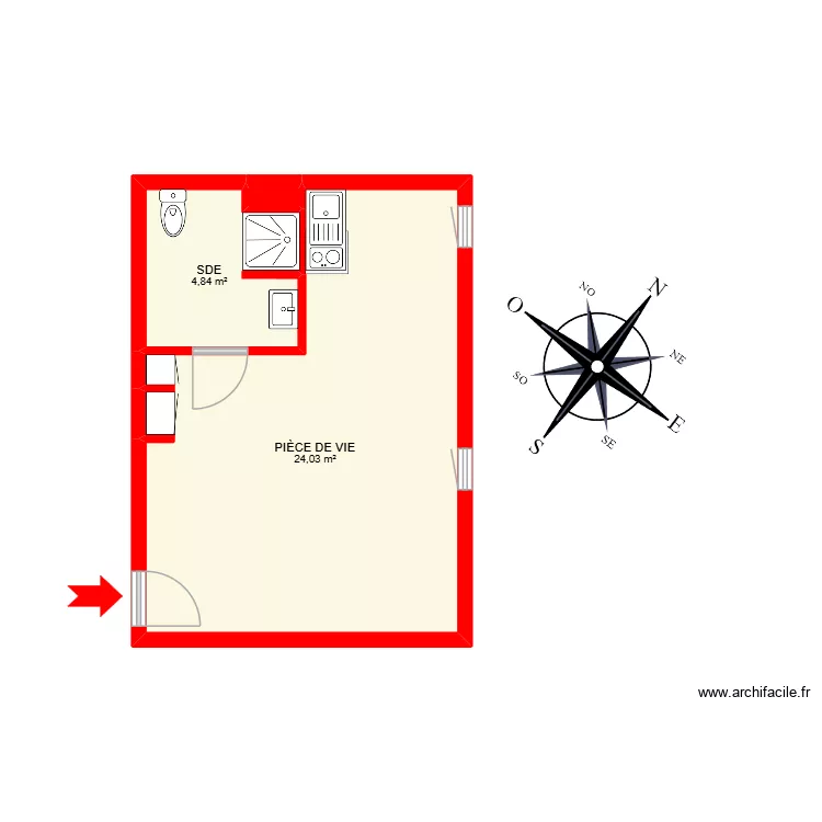 BI 27292. Plan de 4  et 42 m²