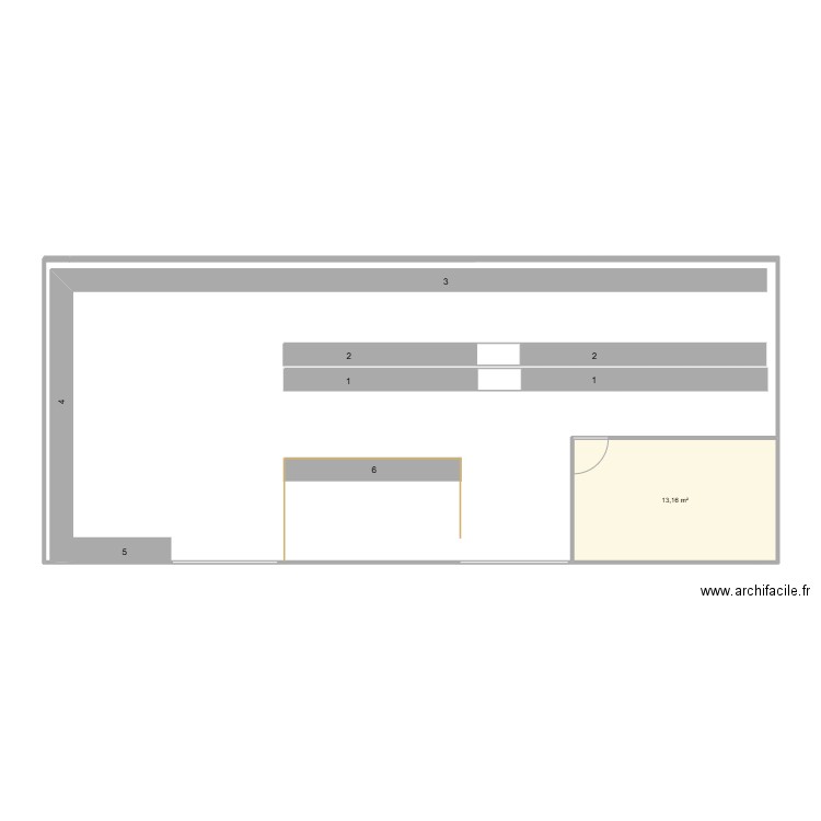 SAINT JEAN DE VEDAS. Plan de 1 pièce et 13 m2