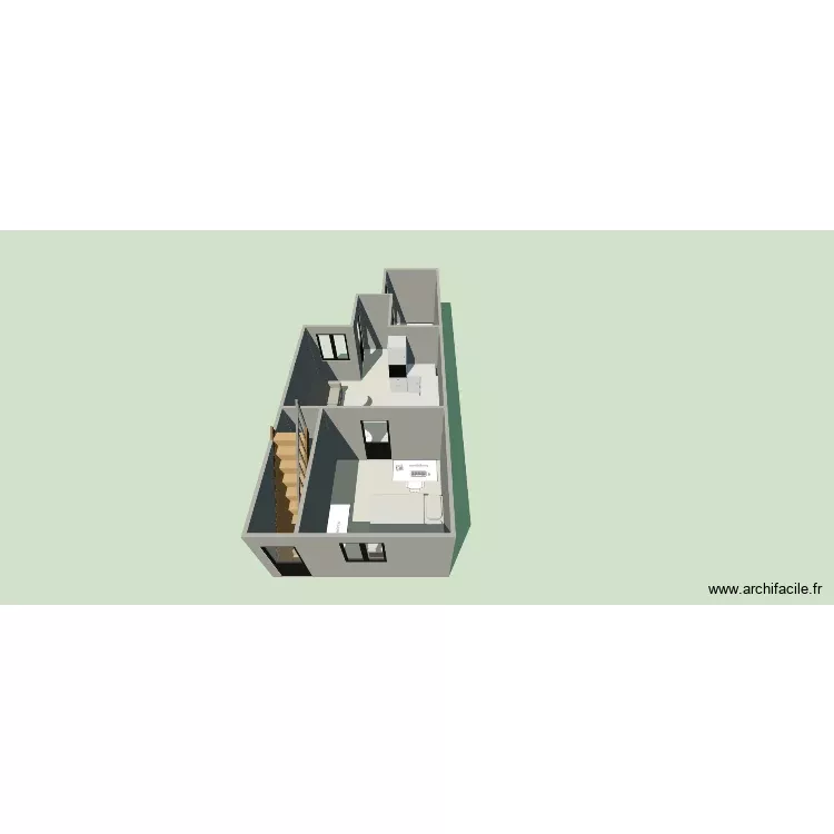 rdc. Plan de 4 Pièces et 38 m²
