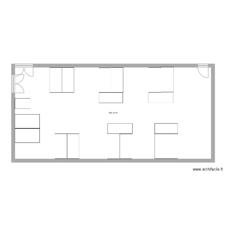 LE PLAN DE YOUNES ET IBRAHIM. Plan de 1 pièce et 105 m2