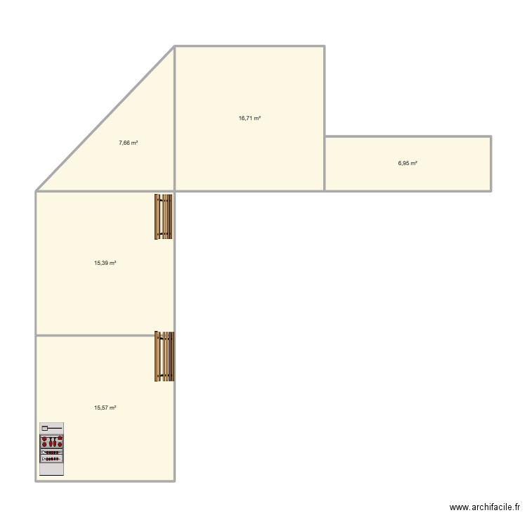 amenagement extérieure. Plan de 5 pièces et 62 m2