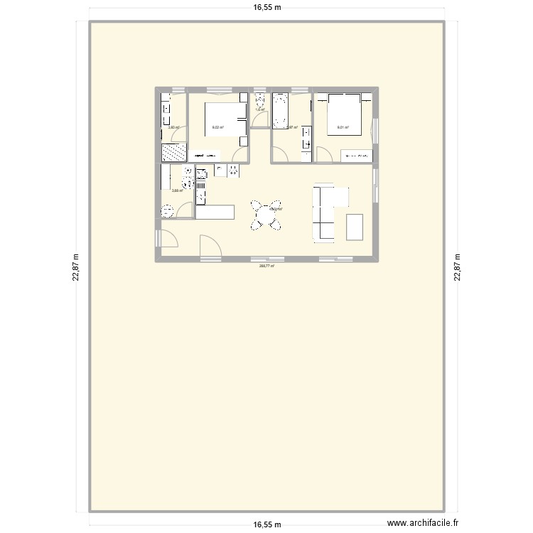 Maison Steph. Plan de 8 pièces et 447 m2