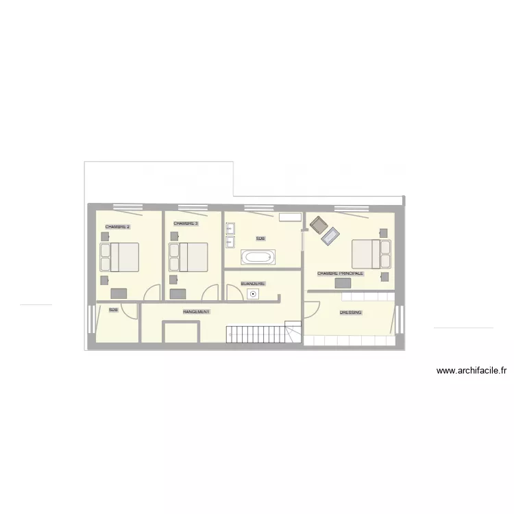 PLAN VAN SICHELEN etage. Plan de 3 et 92 m² PLAN VAN SICHELEN etage. Plan de 3 et 92 m²