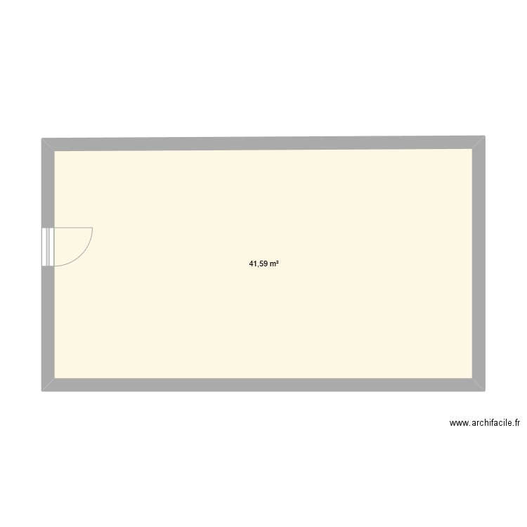 chabre de rêve. Plan de 1 pièce et 42 m2
