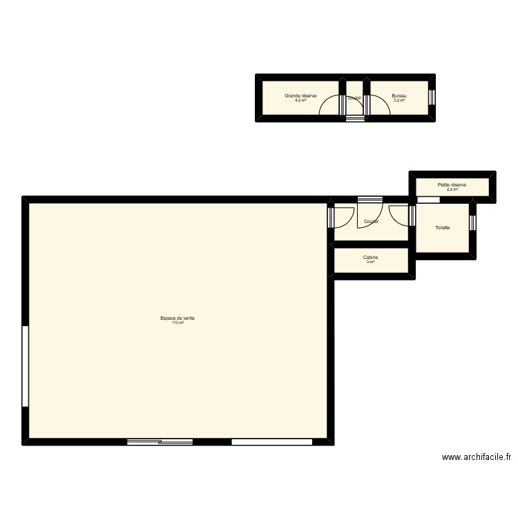 Plan nocibé montbrison. Plan de 8 pièces et 132 m2