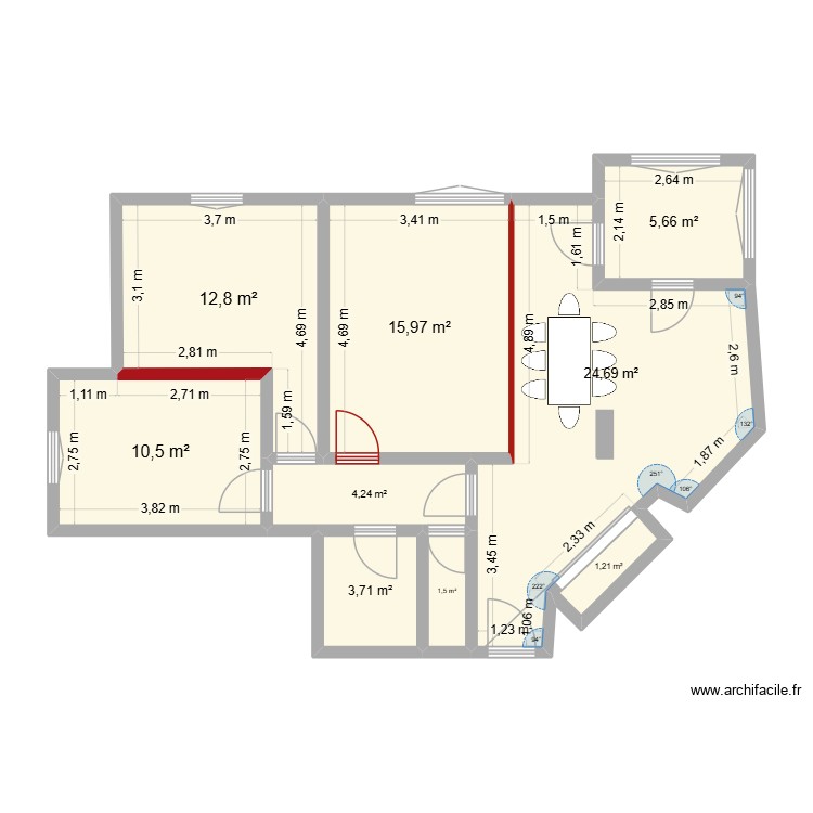 Appartement ACROPOLIS _ Après. Plan de 0 pièce et 0 m2